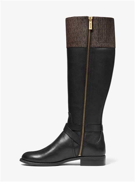 kincaid leather riding boot michael kors|Kincaid Leather and Logo Riding Boot .